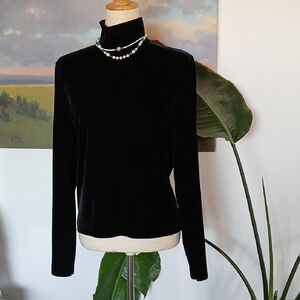 Liz Claiborne Black Velvet Turtleneck